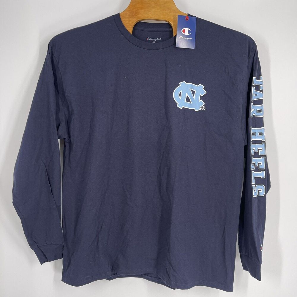 UNC Tar Heels Men's Carolina Dark Blue NC‎ Logo Long Sleeve Shirt